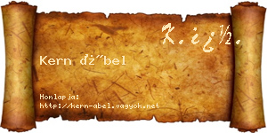 Kern Ábel névjegykártya