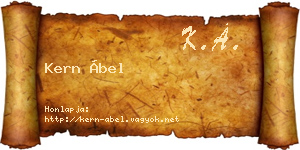 Kern Ábel névjegykártya